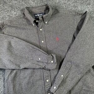 Vintage Polo Ralph Lauren Denim Shirt Large Heavy Cowboy Workwear Made in USA